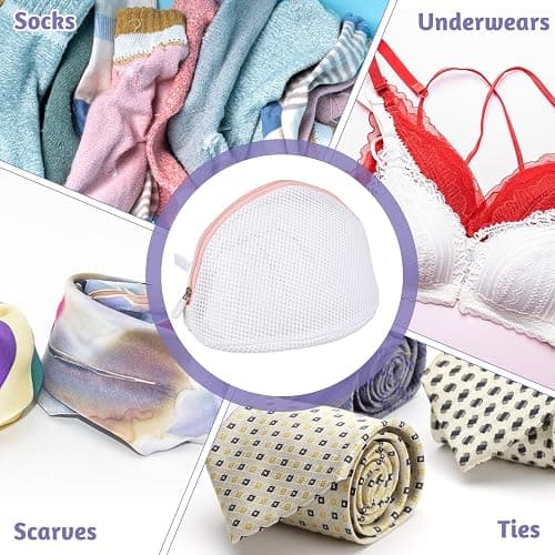 Giantree 3 Pcs Bra Washing Bags, Mesh Wash Bag for Bras with Zipper, Large Bra Washing Bags for Laundry, Bra Laundry Bags for Washing Machine Women Lingerie Bags Wash for Washing Delicates thumbnail 7