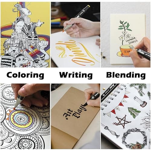ABEIER 120 Colors Alcohol Markers Set, Dual Tips Blender Art Markers for Drawing, Permanent Sketch Marker for Kids adult coloring, Alcohol Based Marker, Adults Coloring and Artist Illustration. thumbnail 7