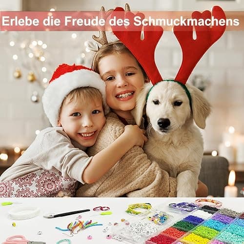 Dazhqp 45000 3mm 144 Farben Armbänder,Armbänder Selber Machen Mit Glasperlen, Perlen Set Zum Auffädeln,Perlenset für Weihnachten Partys Kinder Feiertage DIY Bracelet Making Kit Halsketten Handwerk thumbnail 8