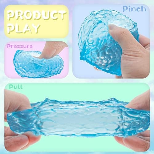 Stress Relief Cube, Novelty Water Cube Texture Squeeze Toy, Slow Rebound Stress Relief Fidget Toy, Squishy Sensory Toy for Anxiety & Relaxation, Unique Desk Fidget for Adults & Kids thumbnail 3