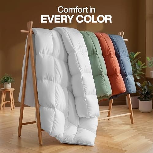 Utopia Bedding Queen Comforter, Duvet Insert, White, 88 x 88 Inches | Soft and Fluffy Down Alternative Bed Comforter, All Season, Breathable, Corner Tabs, Box Stitched, Durable, Machine Washable thumbnail 8