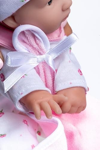 JC Toys La Baby Caucasian Baby Doll Set – 11 Inch Soft Baby Doll | Washable |Removable Pink Outfit w/ Hat & Blanket | For Children 12 Months + thumbnail 4