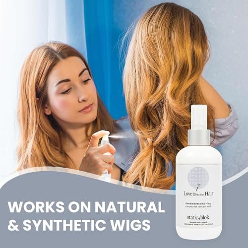 Static Blok Anti-Static Spray for Hair - Instantly Eliminate Static Cling, Shocks, Flyaways - Long-Lasting All-Day Freshness - works on Natural and Synthectic Wigs - 8oz thumbnail 6