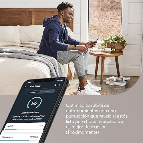 Fitbit Charge 5 Advanced Fitness & Health Tracker with Built-in GPS, Stress Management Tools, Sleep Tracking, 24/7 Heart Rate and More, Lunar White/Soft Gold, One Size (S &L Bands Included) (Renewed) thumbnail 3