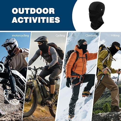 KECOKEHO 2 Pack UV Balaclava with Glasses Holes, Summer Cooling Ice Silk Breathable Full Face Mask for Motorcycle Cycling thumbnail 6