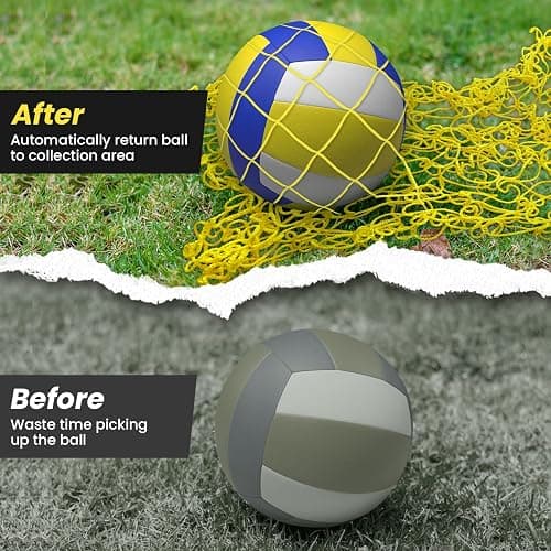 Volleyball Training Equipment, Volleyball Net System with Freely Height-Adjustable for Backyard, Volleyball Practice Net for Serving Setting Spiking, Easy Set Up for Indoor and Outdoor Use thumbnail 8