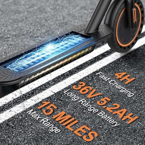 VOLPAM Electric Scooter, 350W/500W Powerful Motor, 8.5"/10" Solid Tires, 19/22Mph, 28/23/21/16 Miles Max Range, Dual Braking thumbnail 4