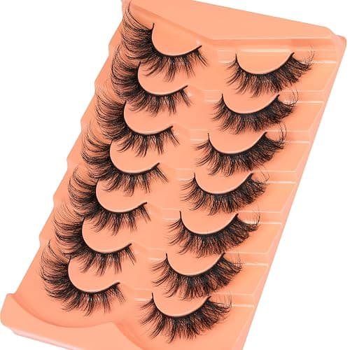 False Eyelashes Wispy Lashes Natural Look Fake Eyelashes Cat Eye Lashes Mink Fluffy Strip False Lashes Fox Eye Lashes Pack 7 Pairs ALICROWN thumbnail 2
