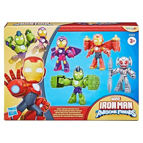 Iron Man and HIS Awesome Friends Marvel Iron Armor Figure Pack, 3-Inch Action Figures, Toy Playsets for Boys & Girls, Ages 3+ (Amazon Exclusive) thumbnail 3
