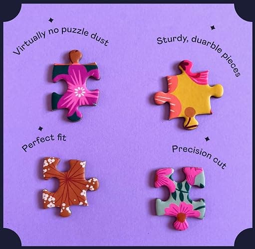 Elena Essex 'Winter Wheel' Puzzle for Adults 1000 Pieces, Christmas Puzzle 28" x 20", illustratded by Elena Essex, Thick & Sturdy Pieces, Challenging Activity for Adults, Unique Idea! thumbnail 8