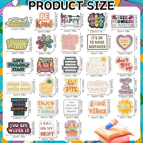 SANNIX 60Pcs Motivational Enamel Pins, Inspirational Lapel Pins Brooches | for Backpack Hats Jewelry Accessories, Inspirational Gifts for Men Women thumbnail 2