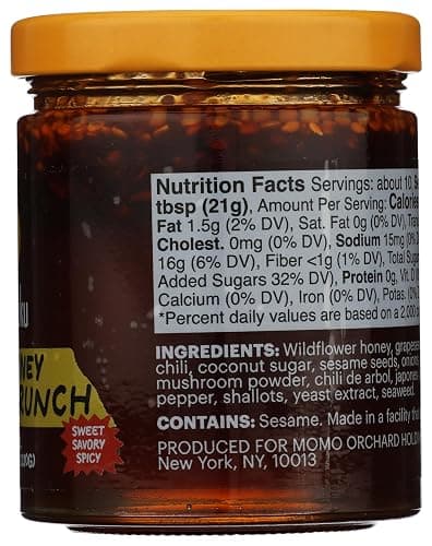 Momofuku Hot Honey Chili Crunch by David Chang 7.7 oz, Oil with Premium Wildflower Honey, Garlic and Shallots, Chili Crisp for Cooking, as Sauce or Topping thumbnail 3