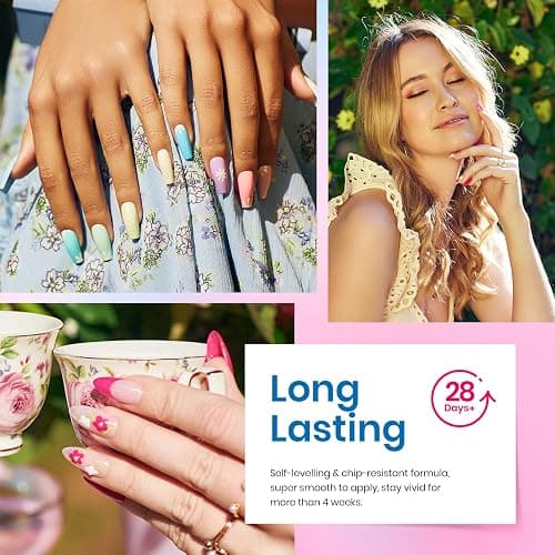 beetles Gel Polish Set - 39Pcs Neon Gel Nail Polish Pink Red Blue Purple Polish All Season Nails with Base Top Coat Soak off Uv LED Lamp Colorful Candies Manicure Kit DIY Home Gifts for Women Girls thumbnail 5