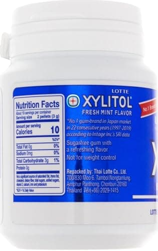 Lotte Xylitol Fresh Mint Gum 2.04 OZ (Pack of 1) thumbnail 2