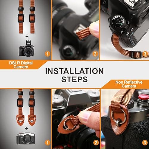 Padwa Lifestyle Plaid Camera Strap - 2" Wide Double Layer Cowhide Head,Cotton Camera Shoulder Straps thumbnail 5