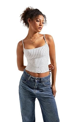 SUUKSESS Women Sexy Square Neck Tank Top Summer Y2K Going Out Basic Cami Shirt thumbnail 3