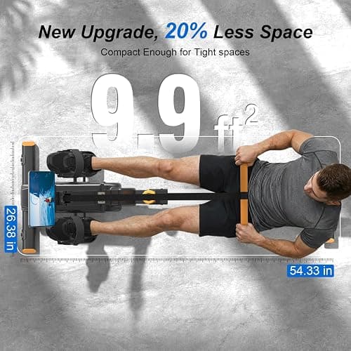 2026update Magnetic Rowing Machines for Home,Rower Machine with 16 Levels,Powerful Silent Magnetic Resistance,350lbs Weight Capacity,LCD Monitor,Silent Rail System,Row Machine for Home Gym Exercise thumbnail 3