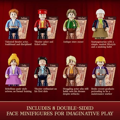 FUNWHOLE Balcony-Theatre Lighting Building-Bricks Set - City Town Creator House LED Light Multi-Form Modular Collectible Display Kit 2445 Pcs for Adults and Movie Lovers thumbnail 5