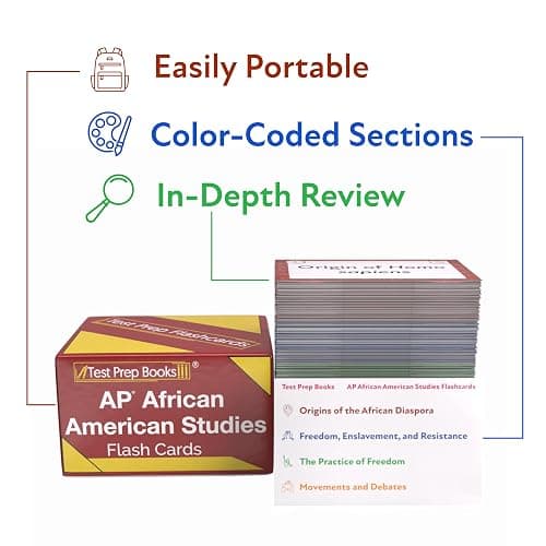 AP African American Studies Prep Cards 2026-2027: Review for the AP African American Studies Exam [Full Color Cards] thumbnail 3