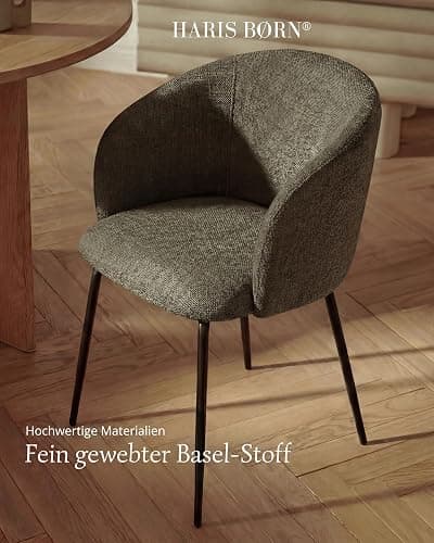 Haris Børn® Esszimmerstühle (6er Set) Grün - Bequeme Polster Esszimmerstühle mit Armlehne - Premium Esstisch Stühle & Wohnzimmer Stühle - Moderne Esszimmerstühle 30 Tage risikofrei testen thumbnail 4