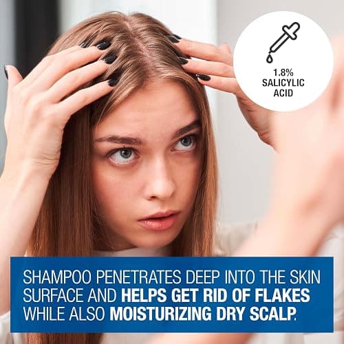 Neutrogena Scalp Therapy Anti-Dandruff Shampoo Daily Control, 1.8% salicylic acid, with fragrance of warm vanilla & toasted coconut notes, 12 fl oz thumbnail 3