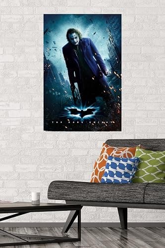 Trends International DC Comics Movie - The Dark Knight - The Joker - One Sheet Wall Poster, 22.375" x 34", Premium Unframed Version thumbnail 2