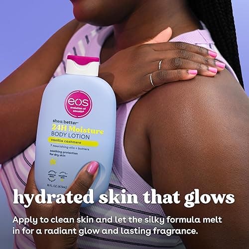 eos 24H Moisture Travel Body Lotion- Vanilla Cashmere, Travel Size Essential, Toiletries, Mini Body Lotion For Dry Skin, 2.5 fl oz thumbnail 5