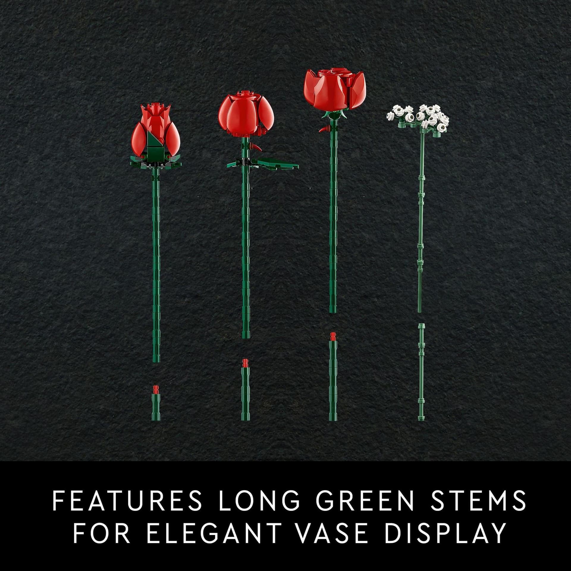LEGO Botanicals Bouquet of Roses, Artificial Flowers for Adults, Botanical Collection Rose Toy, Home Decor or Office Display, Special Treat for Women and Men, Relaxing Activity, Flower Bouquet 10328 thumbnail 6