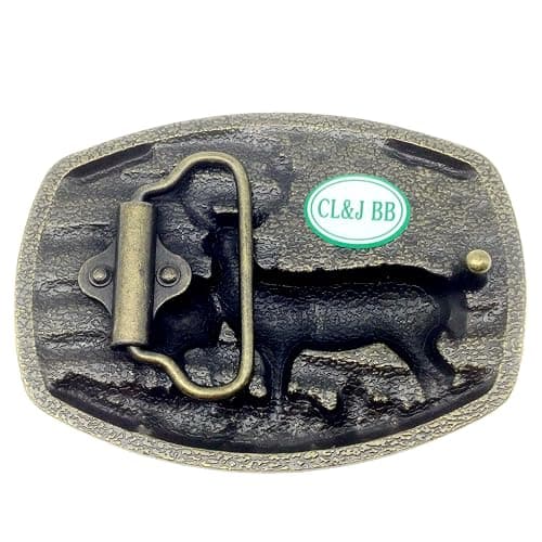 CL&J BB® Deer Belt Buckle Animals Western Cowboy Native American Motorcyclist (DER8G) thumbnail 2