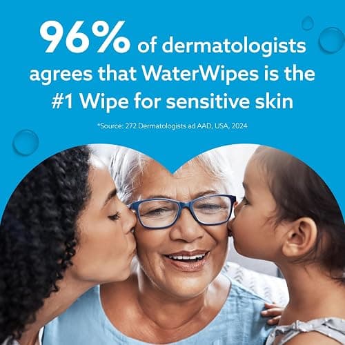 WaterWipes Sensitive+ Newborn & Baby Wipes, 360 Count (6 Packs), 3-In-1 Cleans, Cares, Protects, 99.9% Water, Unscented thumbnail 10