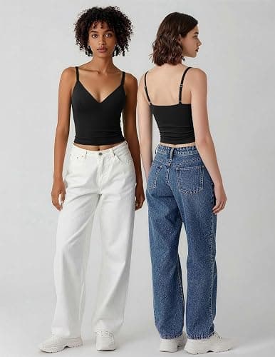 Avidlove Women's V Neck Camisole Tank Tops Cami Crop Y2K Double Lined Sexy Going Out Summer Outfits thumbnail 6
