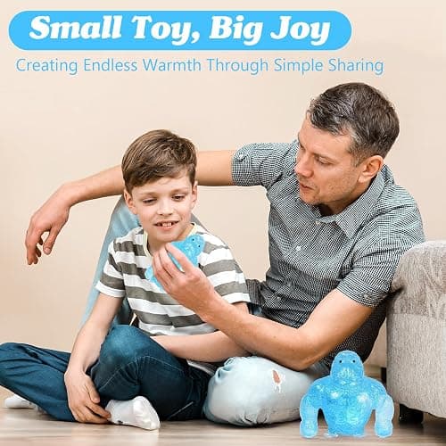 Squishy Monkey Sugar Stress Balls for Adults Kids, Malt Sugar Monkey Sensory Fidget Toys, Slow Rising Squeeze Ball for Anxiety Relief, Fun Stretchy Stress Toys for Boys and Girls, Party Favors (Blue) thumbnail 6