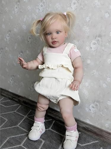 Anano Realistic Reborn Toddler Doll 70CM Pippa Reborn Dolls Realistic Silicone Babies That Look Real Looking Toddler Girls Set for Kids Age 3 Role Playing thumbnail 4