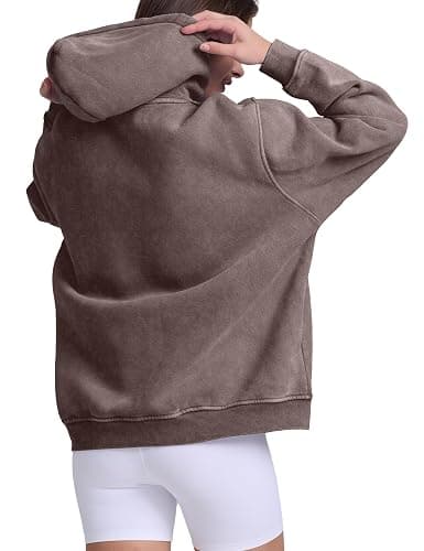 Hatant Oversized Hoodie Sweatshirts for Women Couples Heavyweight Hoodies Pullover Vintage Acid Wash Sweaters Pullover 2026 thumbnail 6