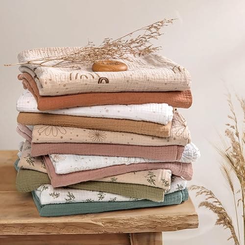 lulumoon Muslin Changing Pad Covers: Baby Cotton Changing Table Covers - Soft Changing Pad Sheets for Boys Girls - Autumn Leaf thumbnail 7
