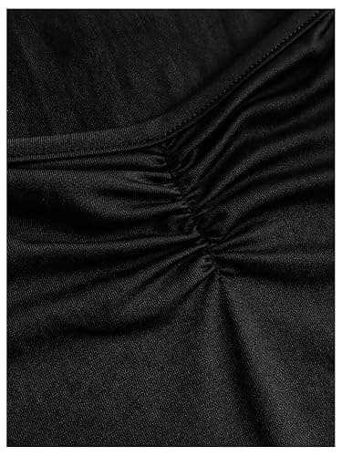 RoseSeek Girl's Ruched Cap Sleeve Tops Sweetheart Neck Slim Fit Cropped T Shirts Cute Summer Clothes thumbnail 4