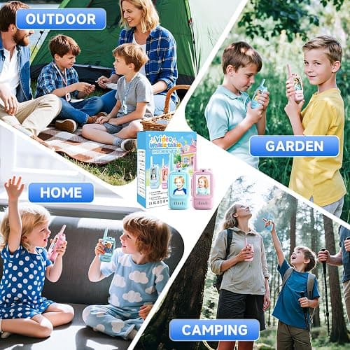 Kids Video Walkie Talkies, 2 Pack Long Range Walkie-Talkie for Kids, Rechargeable Video Call Toys for Indoor, Camping, Hiking, Travel, Christmas Birthday Gift for Boys Girls Age 3-5 (Blue/Pink) thumbnail 7