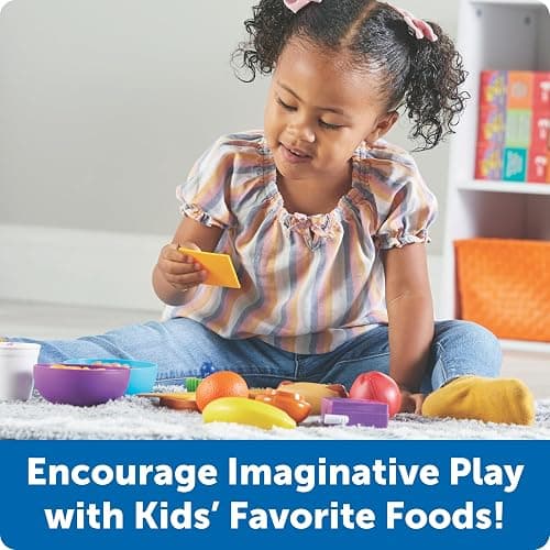 Learning Resources New Sprouts Munch It Food Set - Play Kitchen Accessories, Pretend Toys, Pretend Play Food Toys, Kids Kitchen Set, Grocery Playset, Toddler Learning Toys, Montessori Cooking thumbnail 2
