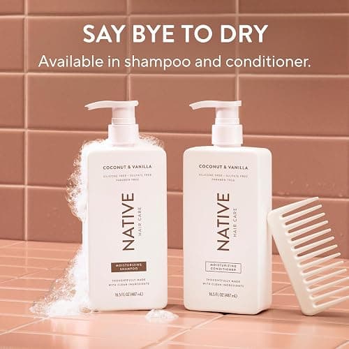 Native Coconut & Vanilla Shampoo and Conditioner Contain Naturally Derived Ingredients | All Hair Types, Color & Treated, Fine to Dry Damaged, Sulfate & Dye Free - 2-Pack thumbnail 10