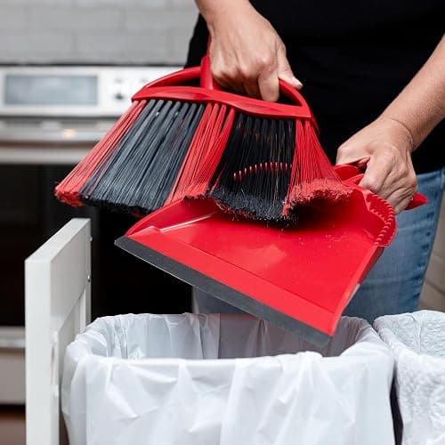 O-Cedar One Sweep Broom & Step-On Dustpan Set | Patented Wave Bristles Remove Over 99% of Dirt in One Pass | Lightweight & Quiet for Pet-Friendly Cleaning thumbnail 14