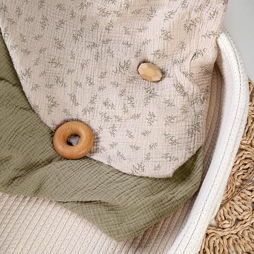 lulumoon Muslin Changing Pad Covers: Baby Cotton Changing Table Covers - Soft Changing Pad Sheets for Boys Girls - Autumn Leaf thumbnail 5