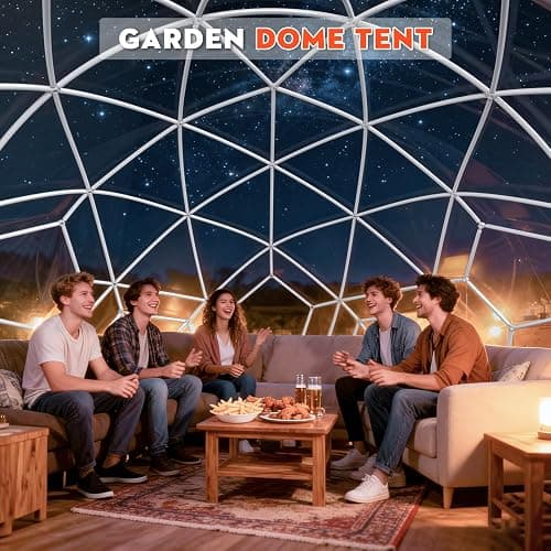 12 x 7.2 FT Garden Dome Tent, Outdoor TPU Greenhouse for 4-8 Person, Greenhouse Garden Tent with Window, Waterproof Clear Dome Tent Suitable for Camping, Party, Wedding, Christmas thumbnail 8