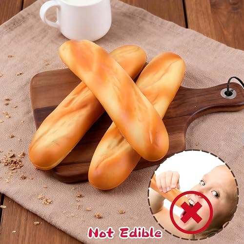Anboor 3 Pcs Long Bread Squishy Artificial Fake Baguette Squish Toys Scented Soft Slow Rising Toy Food Pretend Play Prop Kitchen Kids thumbnail 2
