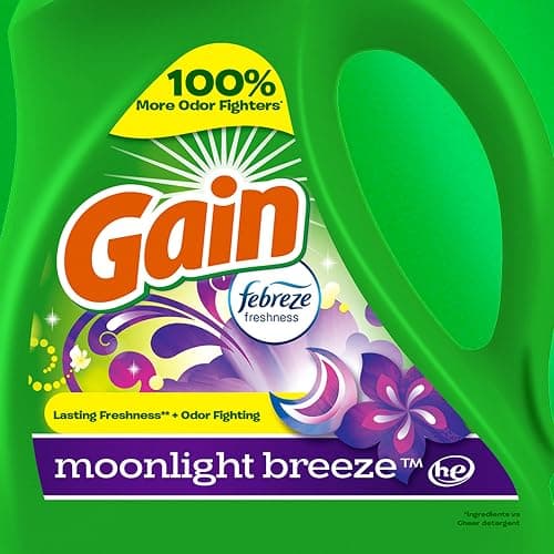 Gain Liquid Laundry Detergent with Odor Defense, Moonlight Breeze Scent, Laundry Soap For HE Washing Machines, 132 fl oz, 100 Loads (Packaging May Vary) thumbnail 10