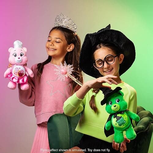 Basic Fun Care Bears x Wicked 22cm Plush – Love-a-Lot Bear as Glinda – Collectible Soft Toy from the Care Bears x Wicked Collaboration, Pink thumbnail 2