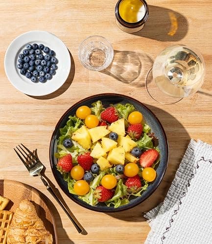theterra 8.5'' Ceramic Pasta Bowls, Salad Bowls Set of 4, Stoneware Serving Bowls for Fruits, Noodle, Dinner, House-warming Wedding Present, Coca Mocha thumbnail 4