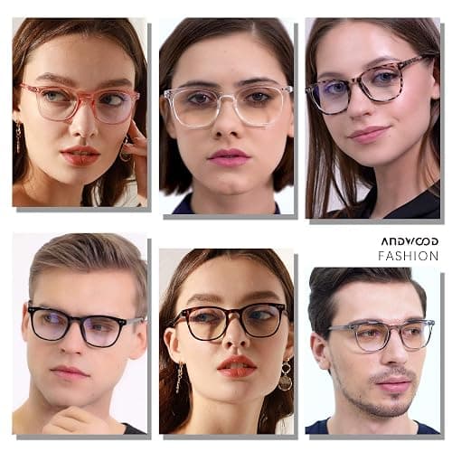 ANDWOOD Blue Light Blocking Glasses Women Men Computer Small Face Clear Bluelight Blocker Eyeglasses Frame thumbnail 4