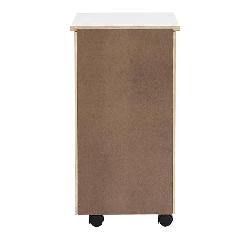 Linon Home Decor Products Corinne Six Drawer Storage, White Wash Rolling Cart - White Wash - Six Drawers thumbnail 13