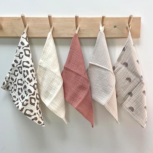 Minifolk Set of 5 Washcloths/Mini Muslins | 100% Cotton | 22x22cm | Desert Set thumbnail 3