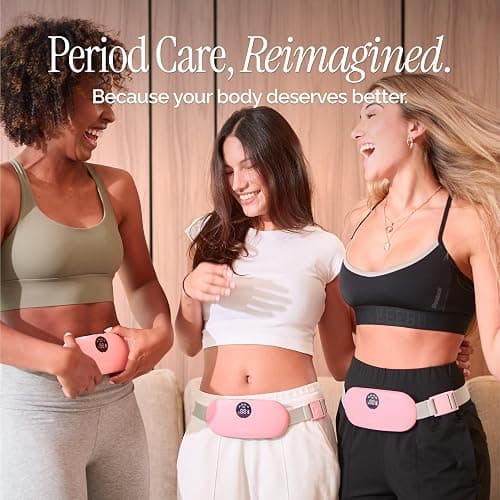 Menstrual Heating Pad for Period Cramps – Portable Heating Pad for Period Cramps Relief with Heat & Massage, Wearable Cordless Warmer for Pain Relief, Rechargeable & Wireless for Women thumbnail 8